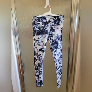 High-waisted Fabletics XS Blue, white, and purple leggings